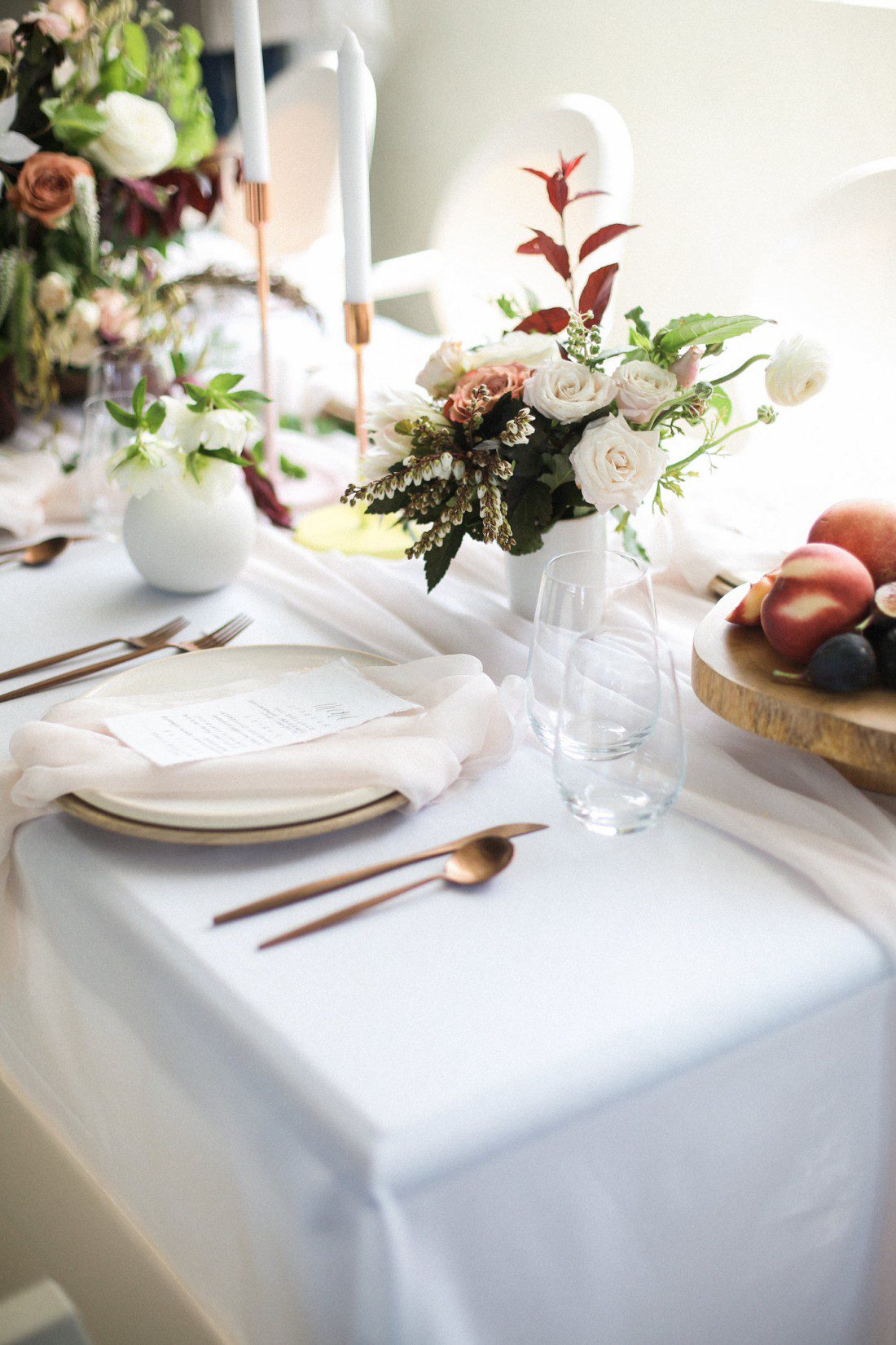 Kansas City Wedding Styled Shoot Winery Flowers Place Setting Gold Flatware