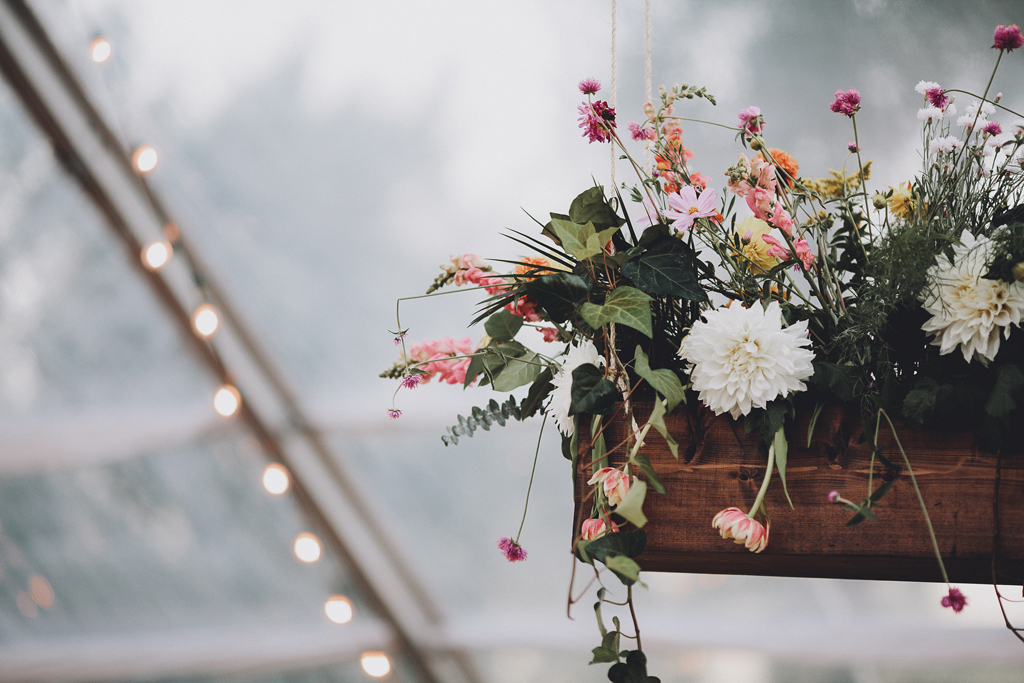 Nebraska Midwest Tent Wedding Floral Installation